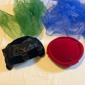 Red and Black Vintage Hats